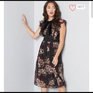 Moon River velvet bow dress Modcloth